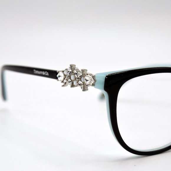 NEW TIFFANY&CO TF2144 8055 BLACK BLUE EYEGLASSES FRAME - Picture 6 of 8